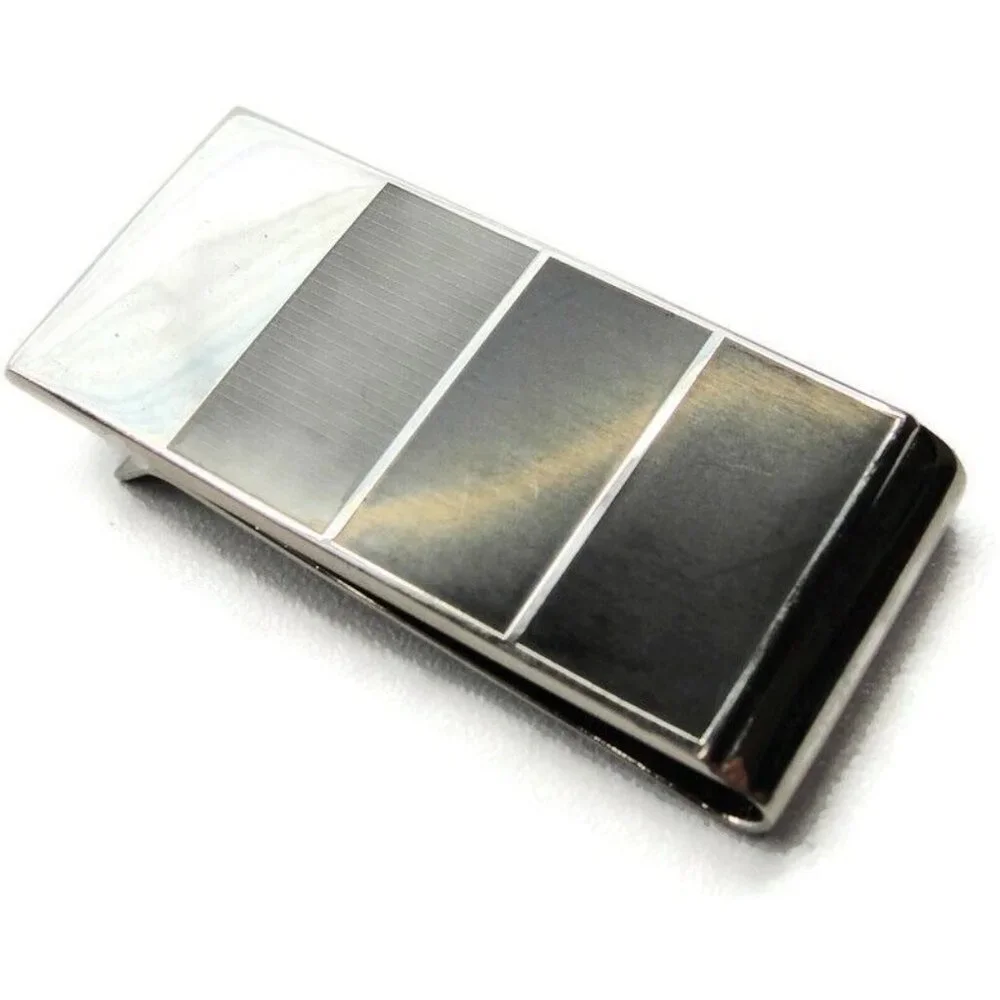 Multi Colored Money Clip Stainless Steel Black Gray Card Cash ID Holder
